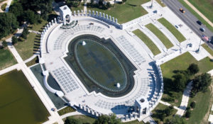 Aerial view of the World War II Memorial