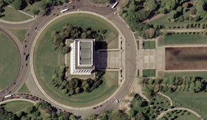 Aerial photograph of the Lincoln Memorial (NASA)