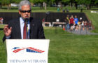 Jan C. Scruggs, founder and president of the Vietnam Veterans Memorial Fund speaks to guests during the Vietnam Veterans Memorial Fund ceremony to add the name of U.S. Army Lt. Col. Taylor to Panel 7W, Line 81 of the Vietnam Veterans Memorial, Washington, Dc, May 4, 2010, DoD photo by William D. Moss