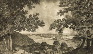 A view of Washington and the Potomac River in 1795. (Artwork by George Isham Parkyns/Library of Congress)