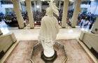 The plaster model for the Statue of Freedom, during the opening ceremony of the United States Capitol Visitor Center. (Photo courtesy Architect of the Capitol)