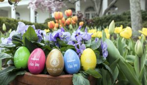 The traditional decorated wooden Easter Eggs. (Official White House Photo by Stephanie Chasez)