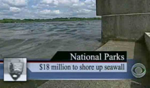 CBS News broadcast yet another story this year about the Mall's decrepit condition and Congressional funding to improve maintenance.