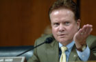 070527-N-3642E-140 Washington, D.C. (Sept 27, 2007) - Senator James Webb, (D-VA) questions Adm. Gary Roughead, commander of U.S. Fleet Forces Command after he testified before the Committee on Armed Services during his confirmation hearing for appointment to Chief of Naval Operations.  U.S. Navy photo by MCC(AW) Shawn P. Eklund (RELEASED)