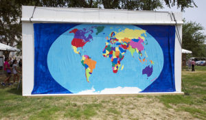 Day 7 - A completed World Map Project at the 2011 Smithsonian Folklife Festival. (Photo courtesy Peace Corps)