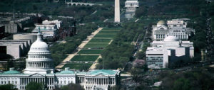 Aerial view of the National Mall in the 1990s.