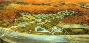 Bird's eye view of the 1902 McMillan Plan