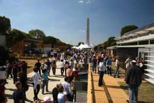 The Solar Decathlon brought college teams to the Mall to demonstrate innovations in solar-powered houses (Photo courtesy James P. Clark)