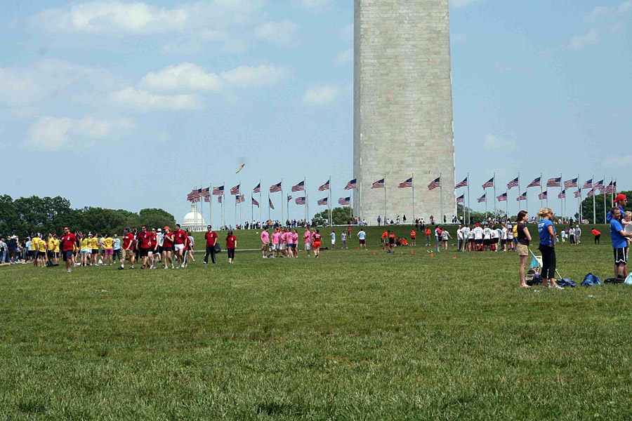 The wide open spaces of the Mall continue to be an inviting and inspiring location chosen by local residents and visitors alike for recreational activities such as soccer, softball, and Frisbee (Photo courtesy Lisa Benton-Short)