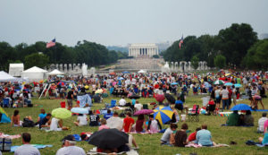 What gives the Mall its meaning is the ways in which we use the Mall as a public space; shown here is a July 4th celebration. If we allow the erosion of public use to continue, will events like this become a thing of the past?