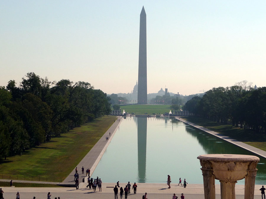 And from that lofty vantage point they viewed the awesome power of the National Mall: the majestic vista connecting the Lincoln Memorial across the Reflecting Pool, past the Washington Monument, to the Capitol