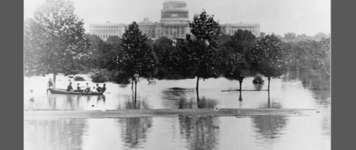 Devastating Floods for the National Mall (1930 Photo courtesy Library of Congress)