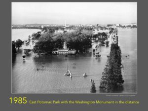 1985 East Potomac Park with the Washington Monument in the distance (Photo courtesy Library of Congress)