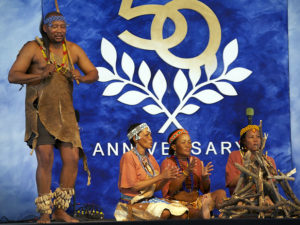 Sun Dancers from Botswana on the Peace Corps World Stage at Smithsonian Folklife Festival 2011. (Peace Corps)