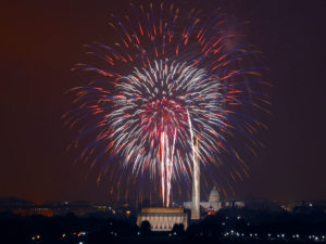 Washington DC is a spectacular place to celebrate July 4th! The National Mall, with Washington DC’s monuments and the U. S. Capitol in the background. (Courtesy Library of Congress)
