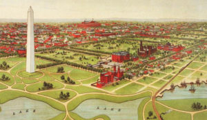 1892 illustration of the Washington Monument and grounds (Courtesy: Library of Congress)