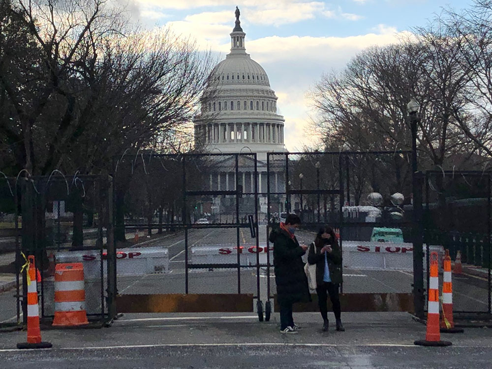 Security around the National Mall and U.S. Capitol building (Photo by Lisa Benton-Short / National Mall Coalition)