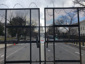 Security around the National Mall and U.S. Capitol building (Photo by Lisa Benton-Short / National Mall Coalition)