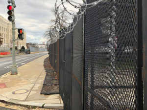 Security around the National Mall and U.S. Capitol building (Photo by Lisa Benton-Short / National Mall Coalition)