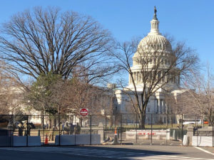 Security around the National Mall and U.S. Capitol building (Photo by Lisa Benton-Short / National Mall Coalition)