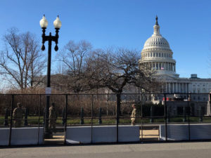 Security around the National Mall and U.S. Capitol building (Photo by Lisa Benton-Short / National Mall Coalition)