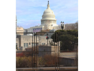 Security around the National Mall and U.S. Capitol building (Photo by Lisa Benton-Short / National Mall Coalition)