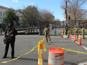 Security around the National Mall and U.S. Capitol building (Photo by Lisa Benton-Short / National Mall Coalition)