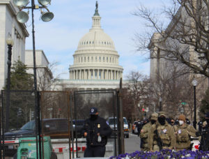 Security around the National Mall and U.S. Capitol building (Photo by Lisa Benton-Short / National Mall Coalition)