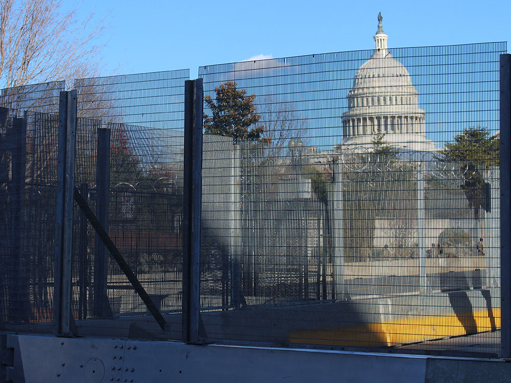 Security around the National Mall and U.S. Capitol building (Photo by Lisa Benton-Short / National Mall Coalition)