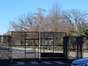 Security around the National Mall and U.S. Capitol building (Photo by Lisa Benton-Short / National Mall Coalition)