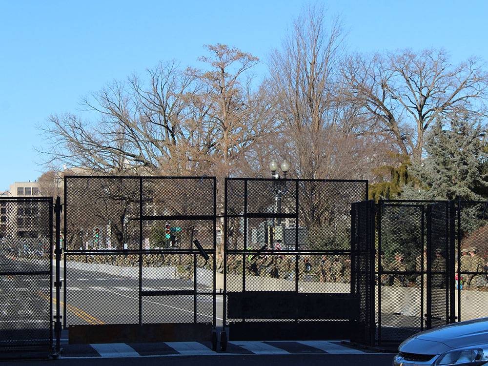 Security around the National Mall and U.S. Capitol building (Photo by Lisa Benton-Short / National Mall Coalition)