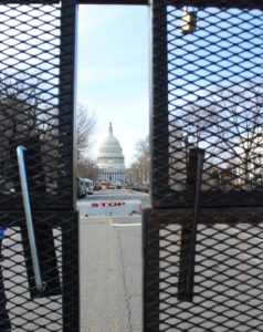 Security around the National Mall and U.S. Capitol building (Photo by Lisa Benton-Short / National Mall Coalition)