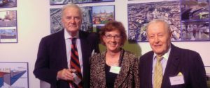 Albert Small (right) with fellow National Mall Coalition Board members Arthur Cotton Moore and Judy Scott Feldman at the November 2013 opening of our National Mall Underground Exhibition in downtown Washington.