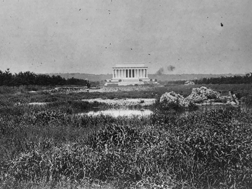 Lincoln Memorial swamp area (Library of Congress)