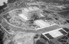 Lincoln Memorial under construction (Library of Congress)